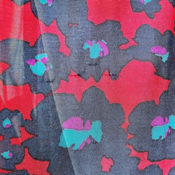 FREE PEOPLE Dopamine Boho Love Letter Oversized Flowy Red Floral Tunic Top Sz M - Picture 15 of 17